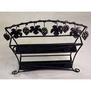 Wrought Iron Grapes/Leaves Spice Rack